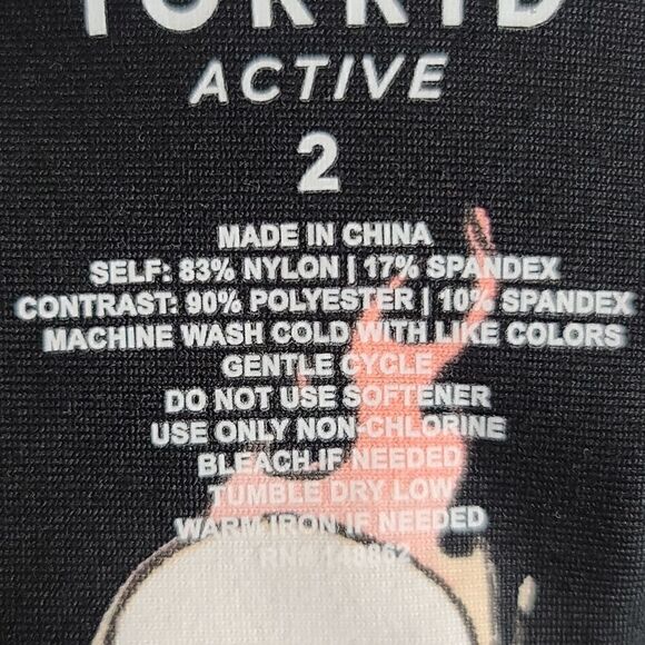 2X 18W 20W Torrid Wicking Active Legging  Black Flames Skull Punk Mesh Panel - Picture 6 of 11